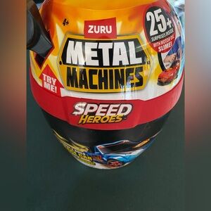 Metal Machines Speed Heroes  Pack With Motor Oil Slime And 25+ Surprises
